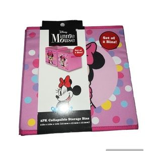 Set of 3 packages of Disneys Minnie Mouse Bins! Total of 6  bins!!